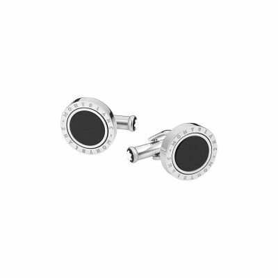 Boutons de Manchette Montblanc Meisterstück avec incrustation d'onyx