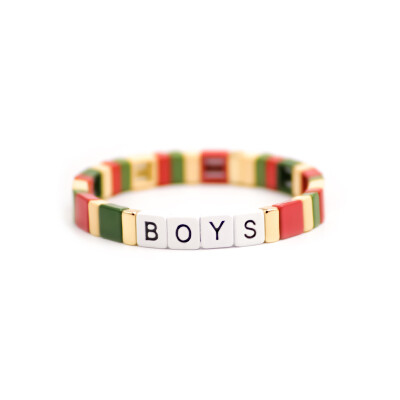 Bracelet Simone à Bordeaux Boys en métal émaillé multicolore