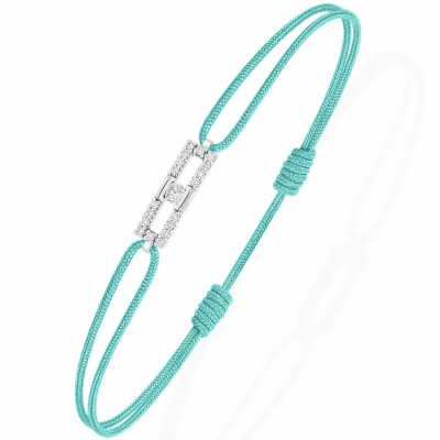 Bracelet Antonello Portofino "Petit et Carré" en or blanc et diamants