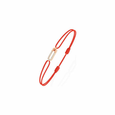 Bracelet Antonello Portofino "Petit et Rond" en or rose, saphir orange et diamants