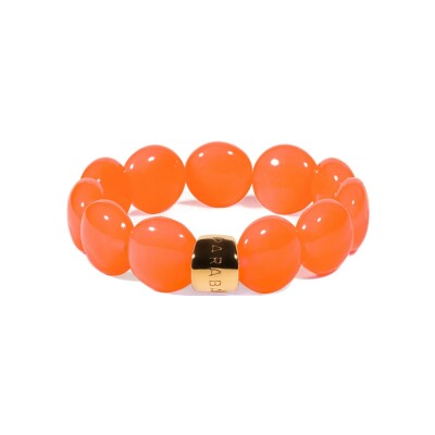 Bracelet PARABAYA Bombom Laranja 11 perles en résine et acrylique - Orange
