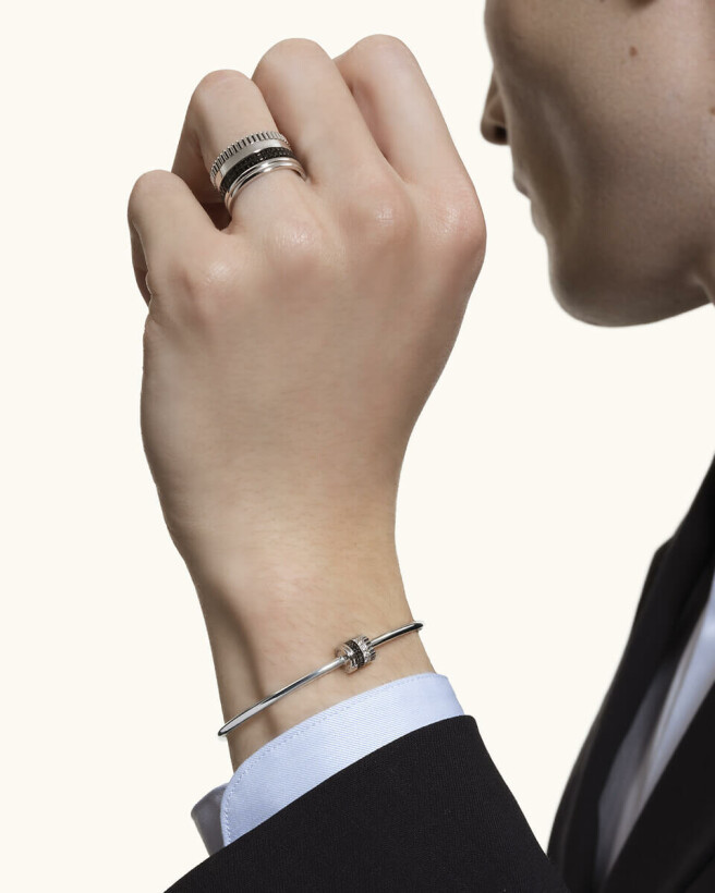 Boucheron Quatre Black Edition bracelet in white gold, black PVD and diamonds