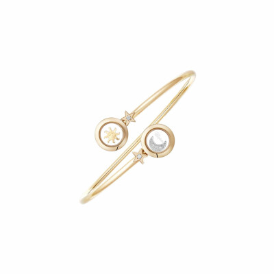 Bracelet Chopard Happy Sun Moon & Stars en or rose et diamants, taille M