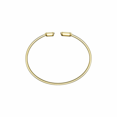 Bracelet jonc Chopard Happy Diamonds Icons en or jaune et diamants (M)