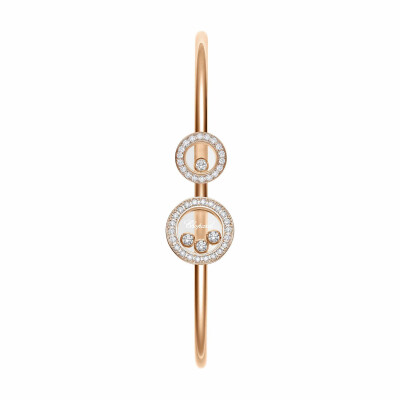 Chopard Happy Diamonds Icons Joaillerie bangle bracelet, rose gold and diamonds (S)