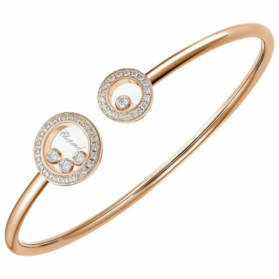 Chopard Happy Diamonds Icons Joaillerie bangle bracelet, rose gold and diamonds (S)