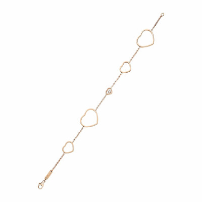 Chopard Happy Hearts Bracelet, rose gold and diamond