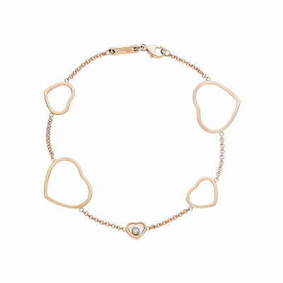 Chopard Happy Hearts Bracelet, rose gold and diamond