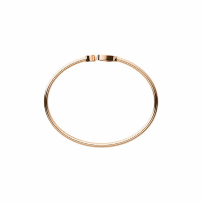 Bracelet Jonc Chopard Happy Hearts en or rose, diamant et aventurine (M)