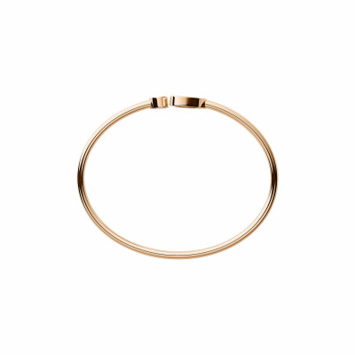 Bracelet Jonc Chopard Happy Hearts en or jaune, diamants et nacre turquoise (M)