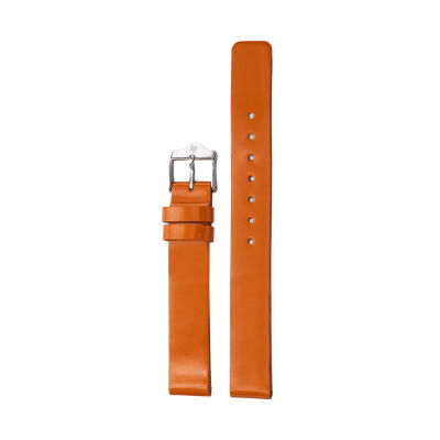 Bracelet de montre Lip Mach 2000 Mini Cuir orange brillant 14mm
