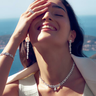Bracelet FRED Chance Infinie "Crazy 8" en or rose et diamants