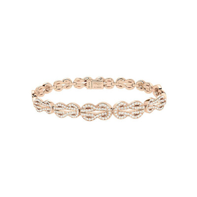 Bracelet FRED Chance Infinie "Crazy 8" en or rose et diamants