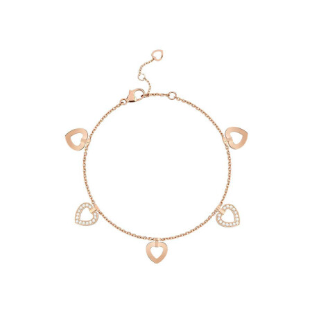 FRED Pretty Woman Multihearts bracelet, rose gold and diamonds