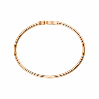 Chopard Happy Hearts Bangle Bracelet, pink gold, diamonds and onyx (M)