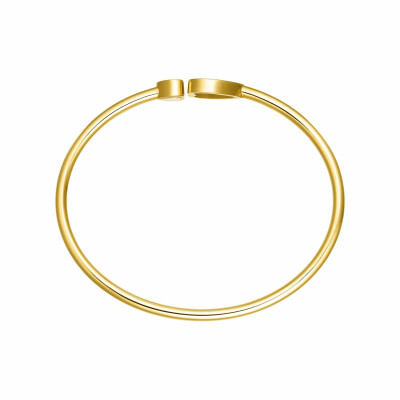 Bracelet Jonc Chopard Happy Hearts en or jaune et diamants (M)