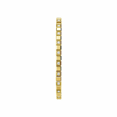 Bracelet jonc Chopard Ice Cube en or jaune  éthique et diamants semi-sertis, taille M