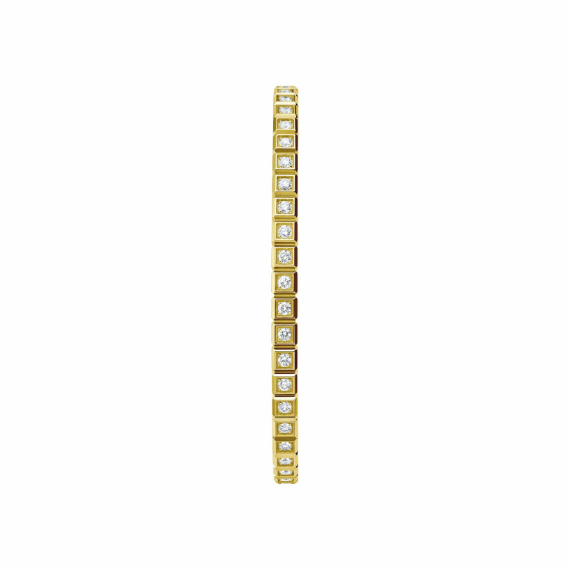 Bracelet jonc Chopard Ice Cube en or jaune éthique serti de diamants, taille S