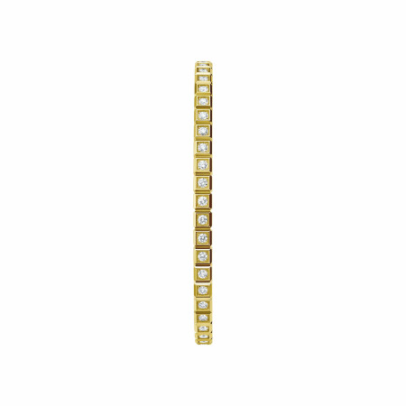 Chopard Ice Cube in ethical yellow gold and diamonds full set, size S bangle bracelet