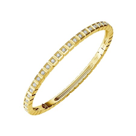 Chopard Ice Cube in ethical yellow gold and diamonds full set, size S bangle bracelet