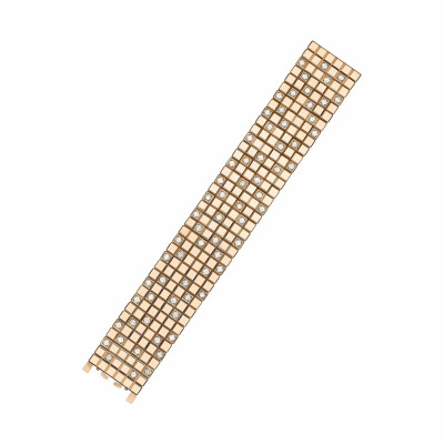 Chopard Ice Cube Cuff Bracelet in Rose Gold and Diamonds