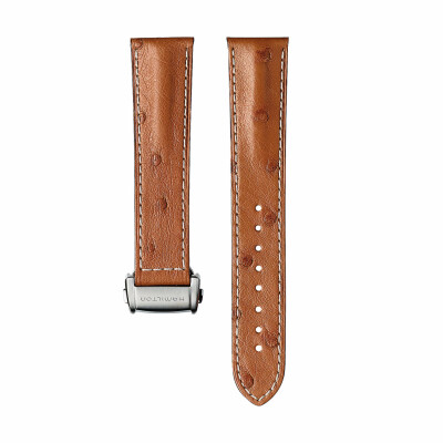 Bracelet de Montre HAMILTON JazzMaster cuir autruche marron 20mm H6003251191