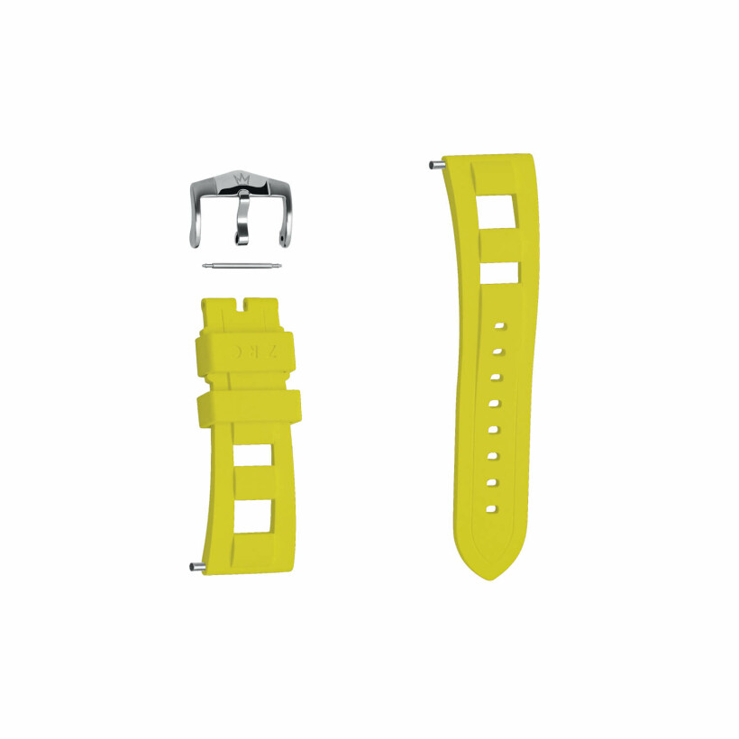 Bracelet de montre ZRC en caoutchouc FKM jaune (taille M)