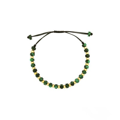 Bracelet Raynal en or rose et malachite