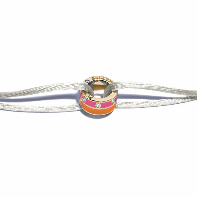 Bracelet Persan & Bellefond Token Fuchsia de Magellan Terre Orange 5 Diamants BRJDILPOO