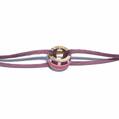 Bracelet Persan & Bellefond Token Prune Fuchsia de Magellan 5 Diamants BRJDIPVLP