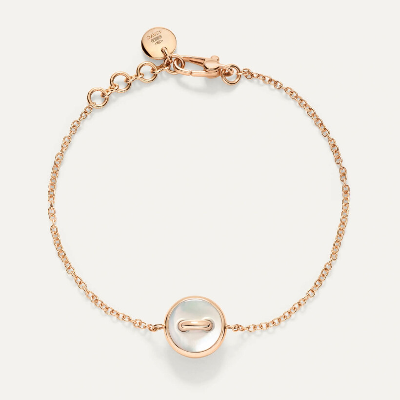 Pomellato Pom Pom Dot bracelet, rose gold with malachite, white mother of pearl and diamonds