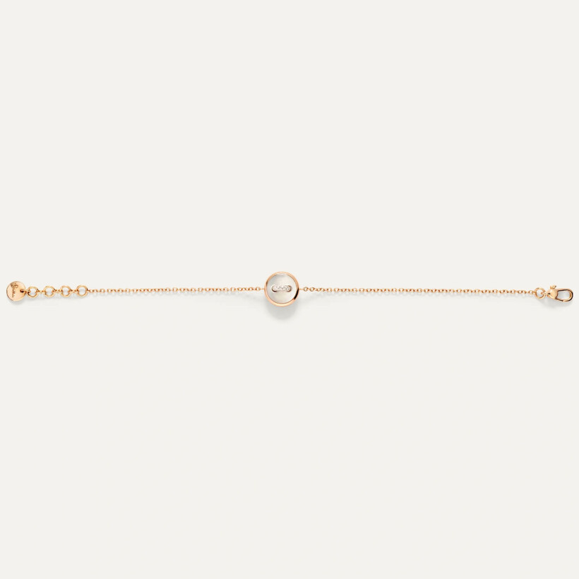 Pomellato Pom Pom Dot bracelet, rose gold with mother of pearl and diamonds