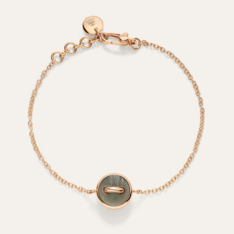 Pomellato Pom Pom Dot bracelet, rose gold with mother of pearl and diamonds
