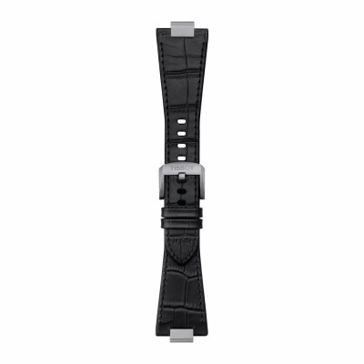 Bracelet de montre Tissot Officiel PRX Cuir Noir Façon Alligator