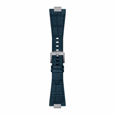 Bracelet de montre Tissot Officiel PRX Cuir Bleu Foncé Façon Alligator
