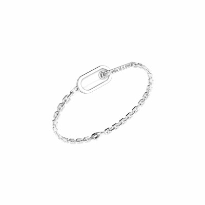 Bracelet Unknow Brand Dreamer en argent, agate blanche  et diamants