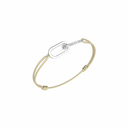 Bracelet Unknow Brand Dreamer en argent, agate blanche  et diamants