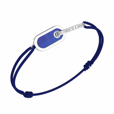 Bracelet Unknow Brand Dreamer en argent, lapis lazuli et diamants