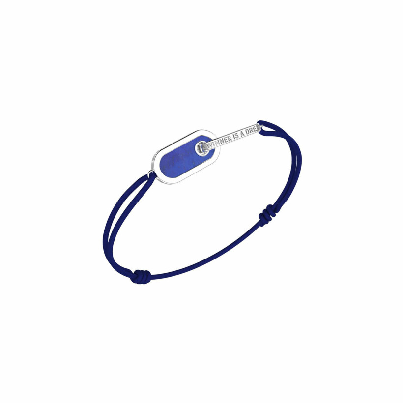 Bracelet Unknow Brand Dreamer en argent, lapis lazuli et diamants