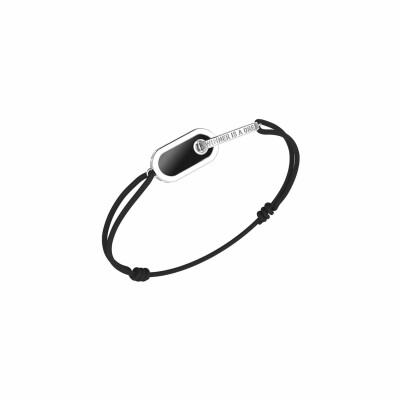 Bracelet Unknow Brand Dreamer en argent, onyx et diamants