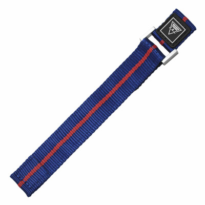 Bracelet de montre ZRC NATO Nylon bleu marine et rouge