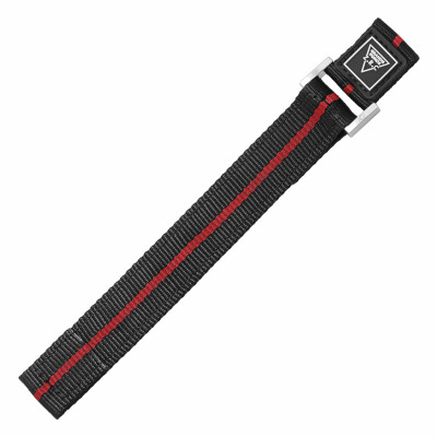 Bracelet de montre ZRC NATO Nylon noir et rouge