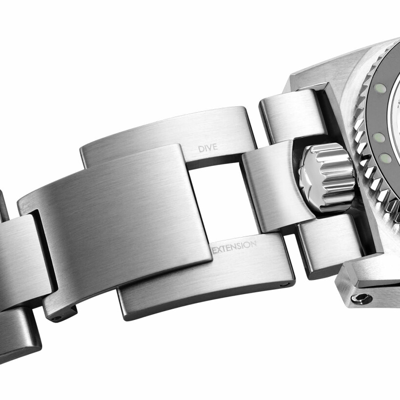 Bracelet de montre  ZRC en acier avec extensions plongeur