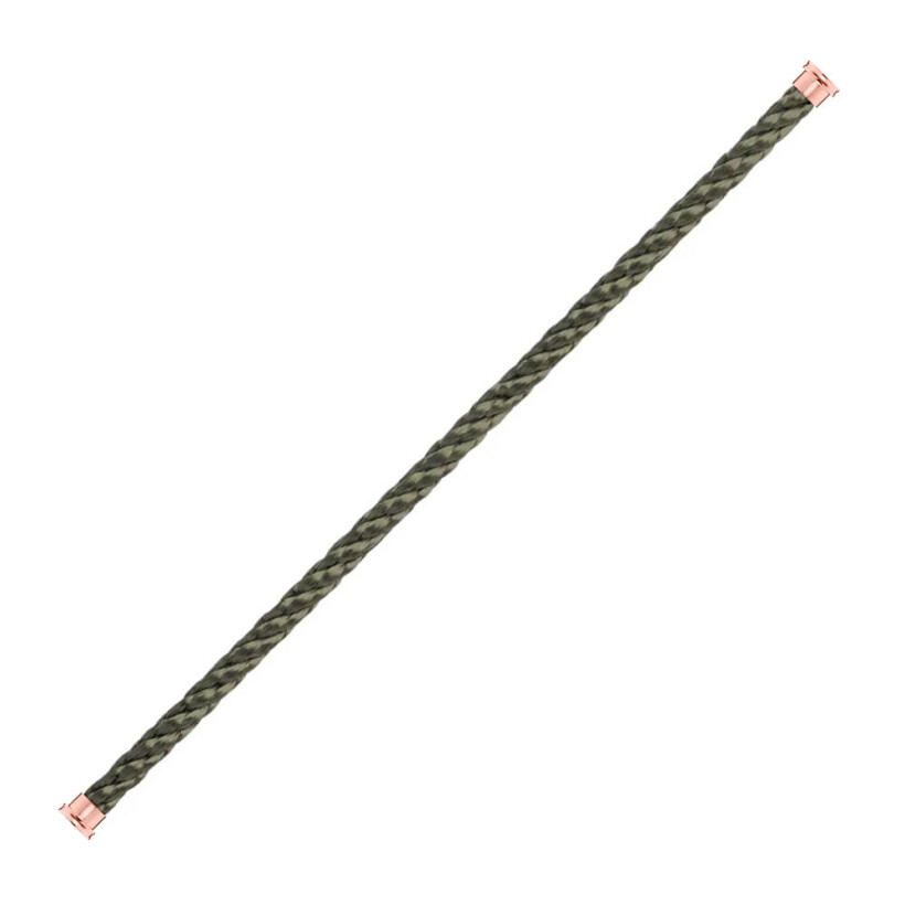 FRED GM Seil für Armband mit khaki Seilkabel und Stahl roségoldfarbenkappe
