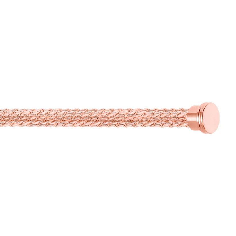 FRED large size bracelet multichain  cable, rose gold with rose gold clasp