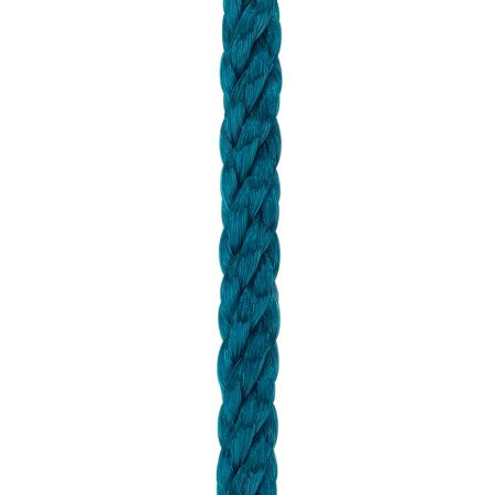 FRED interchangeable cable, large size, riviera blue corderie, yellow gold-plated steel end caps