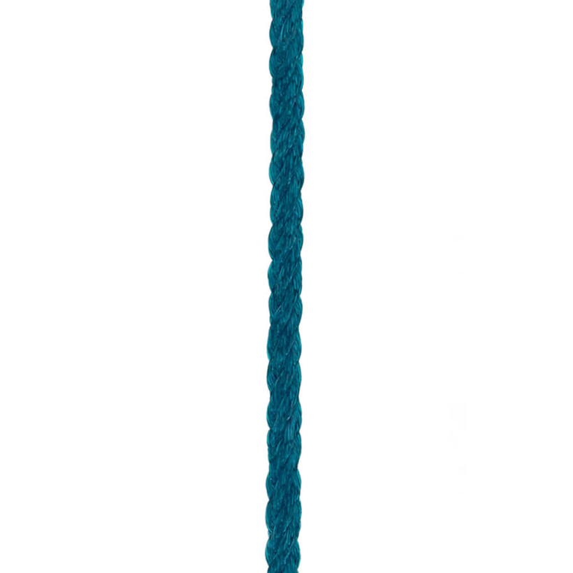 Câble FRED interchangeable Moyen Modèle en corderie bleu riviera avec embouts acier plaqué or rose