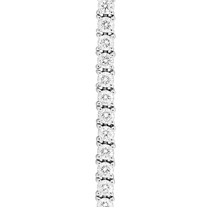 Câble FRED interchangeable Moyen Modèle en or blanc ligne diamants avec embouts acier