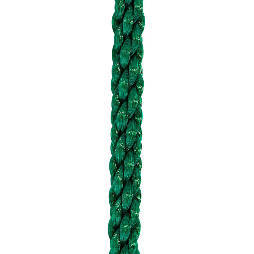 FRED extra large size bracelet cable, emerald green rope with steel clasp