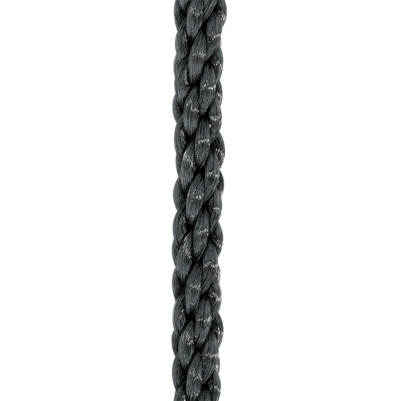FRED extra large size bracelet cable, storm grey rope with steel clasp